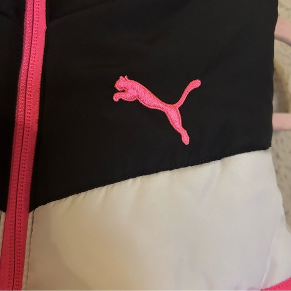 Puma Puffer Vest Girls Size S 7/8 Full Zip Winter Layering Y2K School - Picture 5 of 7